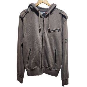 William Rast Target military inspired full zip hoodie medium